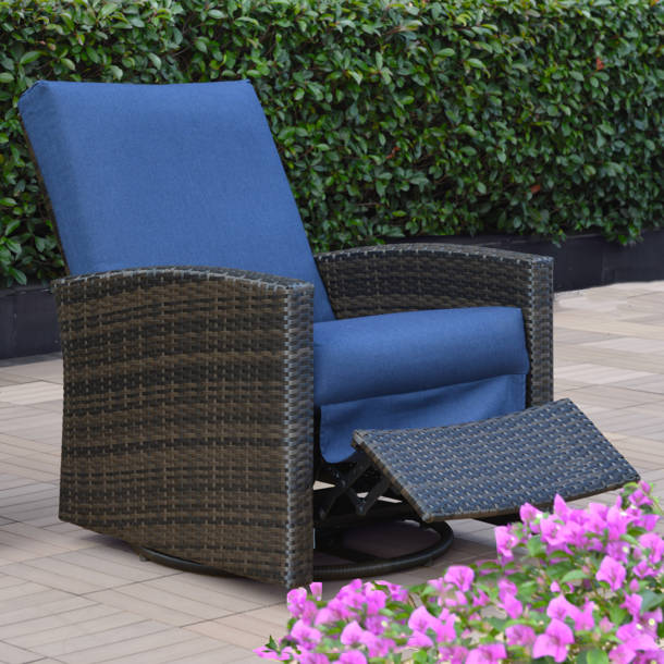Breakwater Bay Anderton Swivel Recliner Patio Chair with Sunbrella